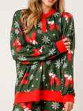 Christmas Long Sleeve Top and Pants Lounge Set Lingerie & Nightwear