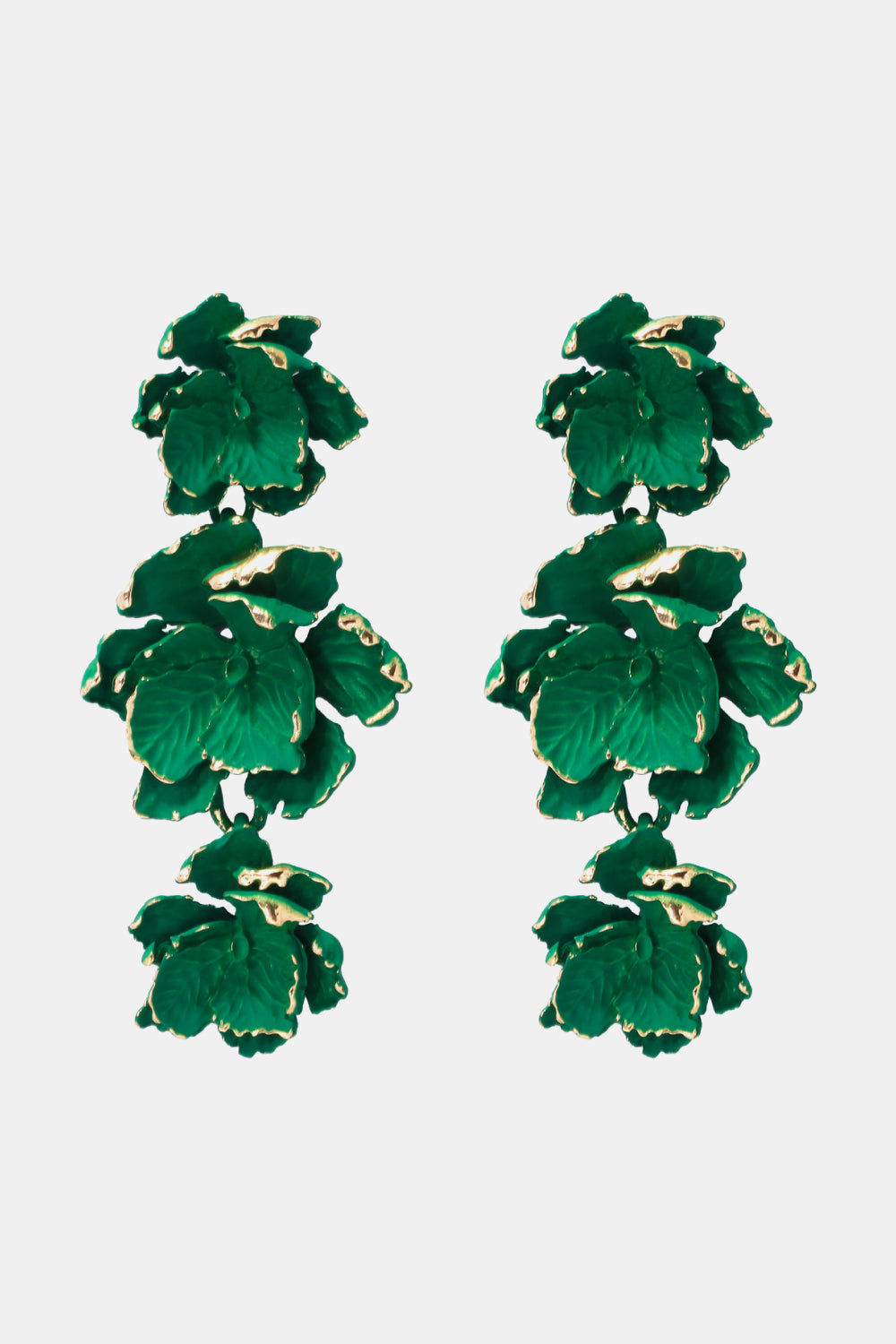 Flower Shape Zinc Alloy Dangle Earrings 