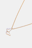 Butterfly Pendant Copper 14K Gold-Plated Necklace 