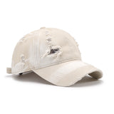 Distressed Adjustable Cotton Baseball Cap 