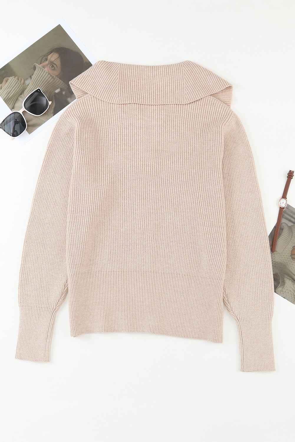 Zip Up Long Sleeve Cardigan 