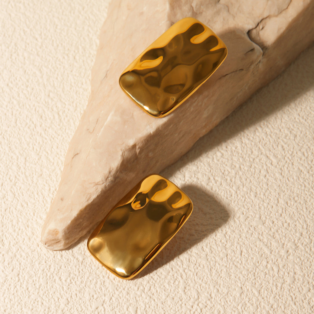 18K Gold-Plated Square Earrings 