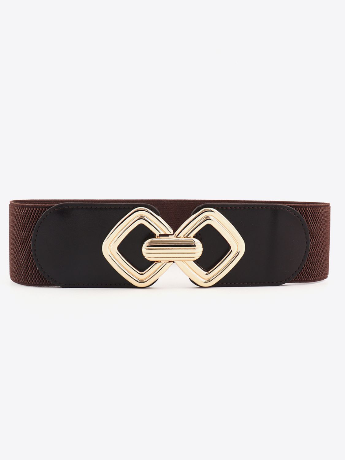 Geometric Buckle Elastic Wide Belt 