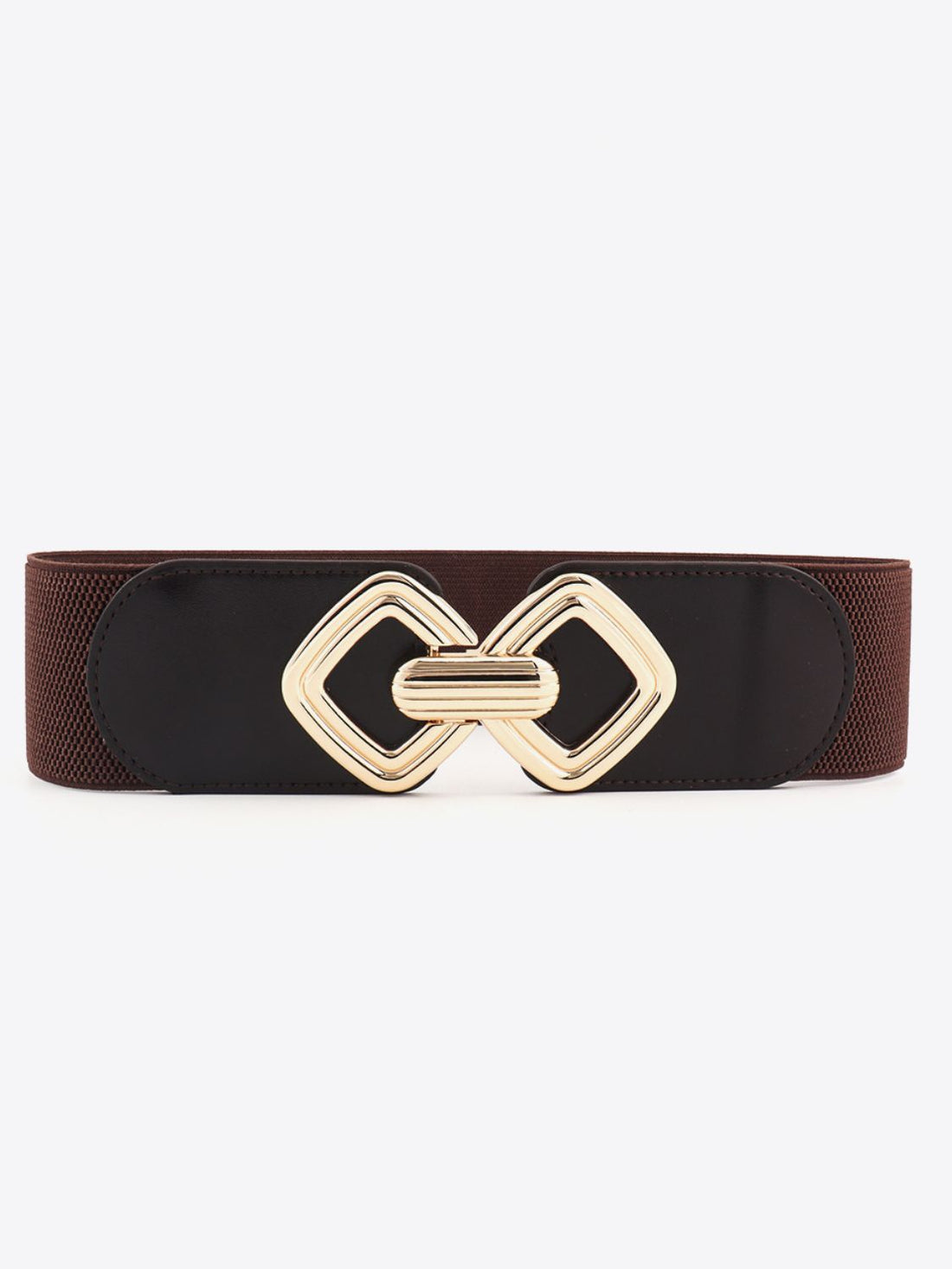 Geometric Buckle Elastic Wide Belt 