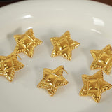 Titanium Steel Star Stud Earrings 
