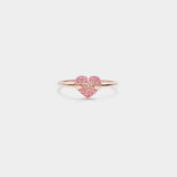 MOM Heart Shape 925 Sterling Silver Engraved Ring 