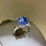 5 Carat Moissanite Zircon 925 Sterling Silver Ring 