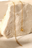 Pearl Hoop Link Pendant Necklace 