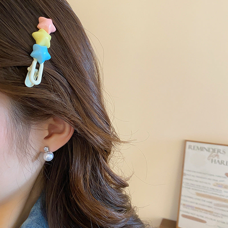 4 Piece Star Acrylic Hair Pin 