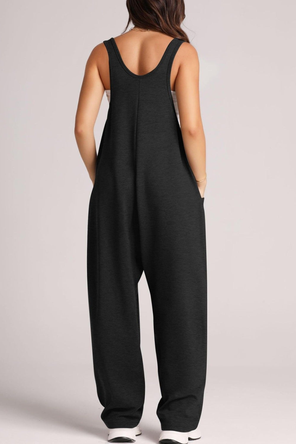 Lovelet Wide Strap Jumpsuit with Pockets 