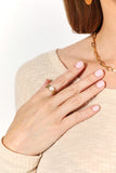 Adored Pearl Stainless Steel Open Ring 