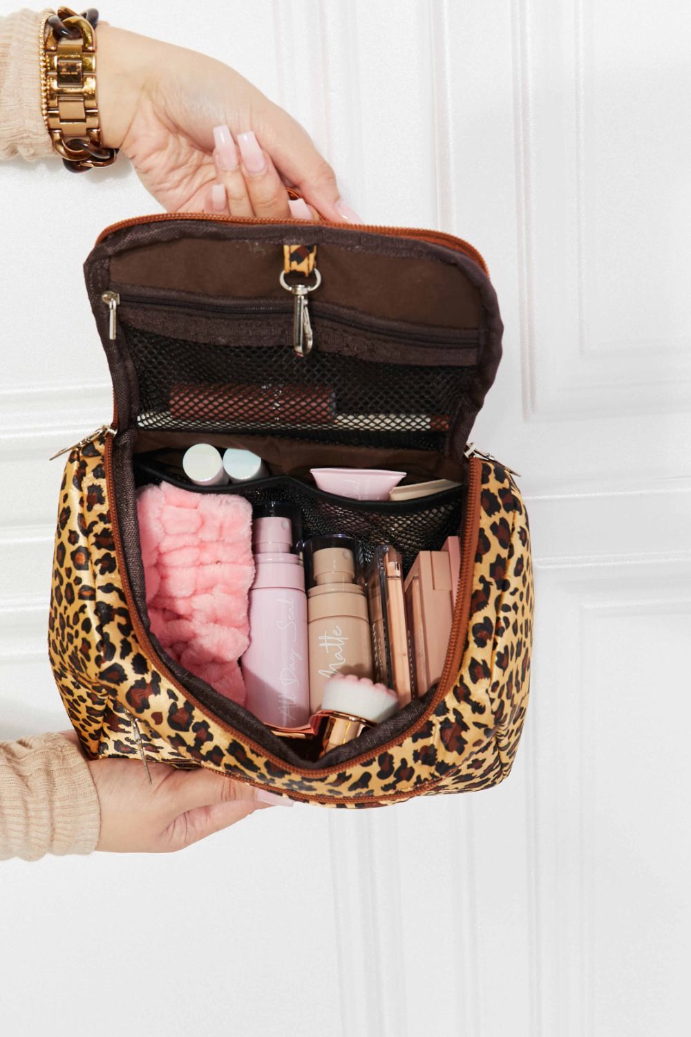 Printed Makeup Bag with Strap Accessories