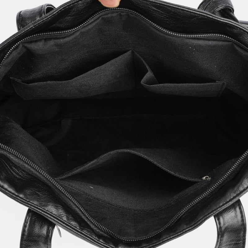 PU Leather Medium Handbag 