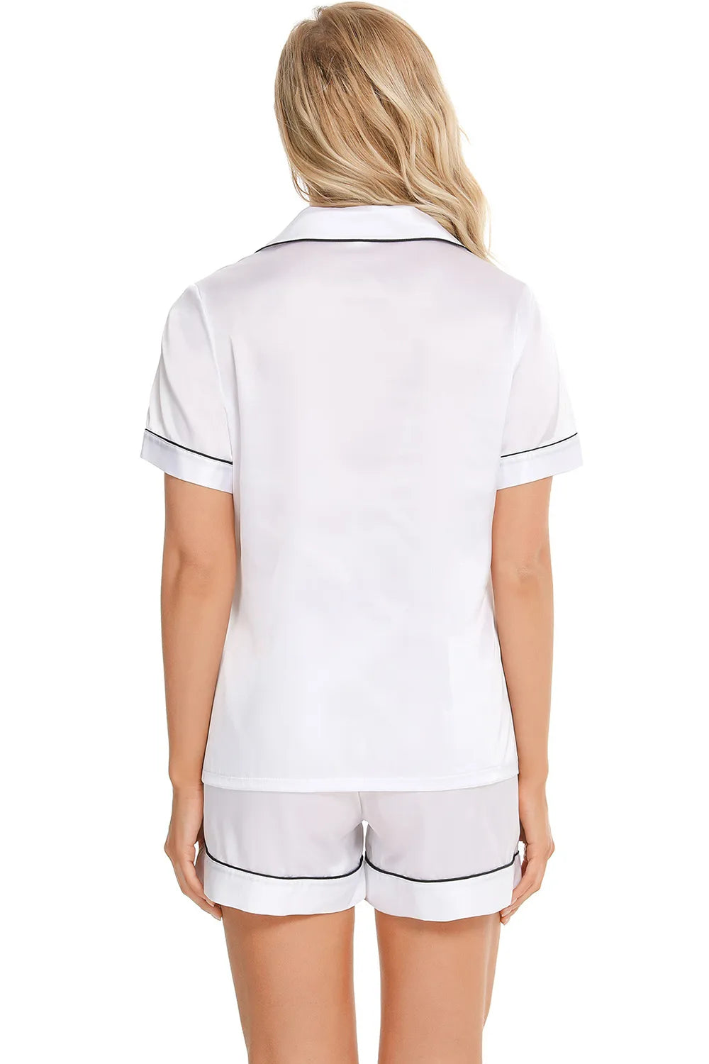 Printed Button Up Short Sleeve Top and Shorts Lounge Set Lingerie & Nightwear