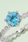1 Carat Moissanite 6-Prong 925 Sterling Silver Ring 