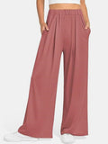 Elastic Waist Wide Leg Pants Pants