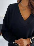 V-Neck Long Sleeve Sweatshirt 