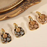 Copper Oil Drip Earrings 