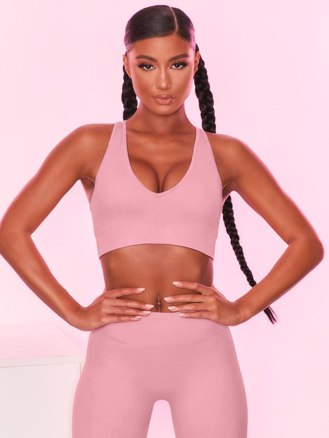 Scoop Neck Wide Strap Active Bra 