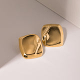 Stainless Steel Square Stud Earrings 