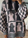 Ghost Dropped Shoulder Long Sleeve Sweater 