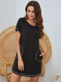 Round Neck Short Sleeve Lounge Dress 