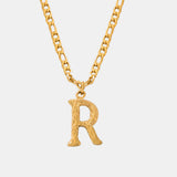 Titanium Steel Letter Pendant Necklace 