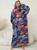 Fuzzy Pocketed Long Sleeve Hooded Lounge Dress Lingerie & Nightwear
