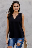 Eyelash Lace V-Neck Tank Top 