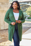 Basic Bae Full Size Hooded Sweater Cardigan 
