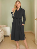 Tied Lounge Nightgown with Pockets Lingerie & Nightwear