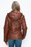 How Dare U Pocketed Zip Up Puffer Jacket with Removable Hood 