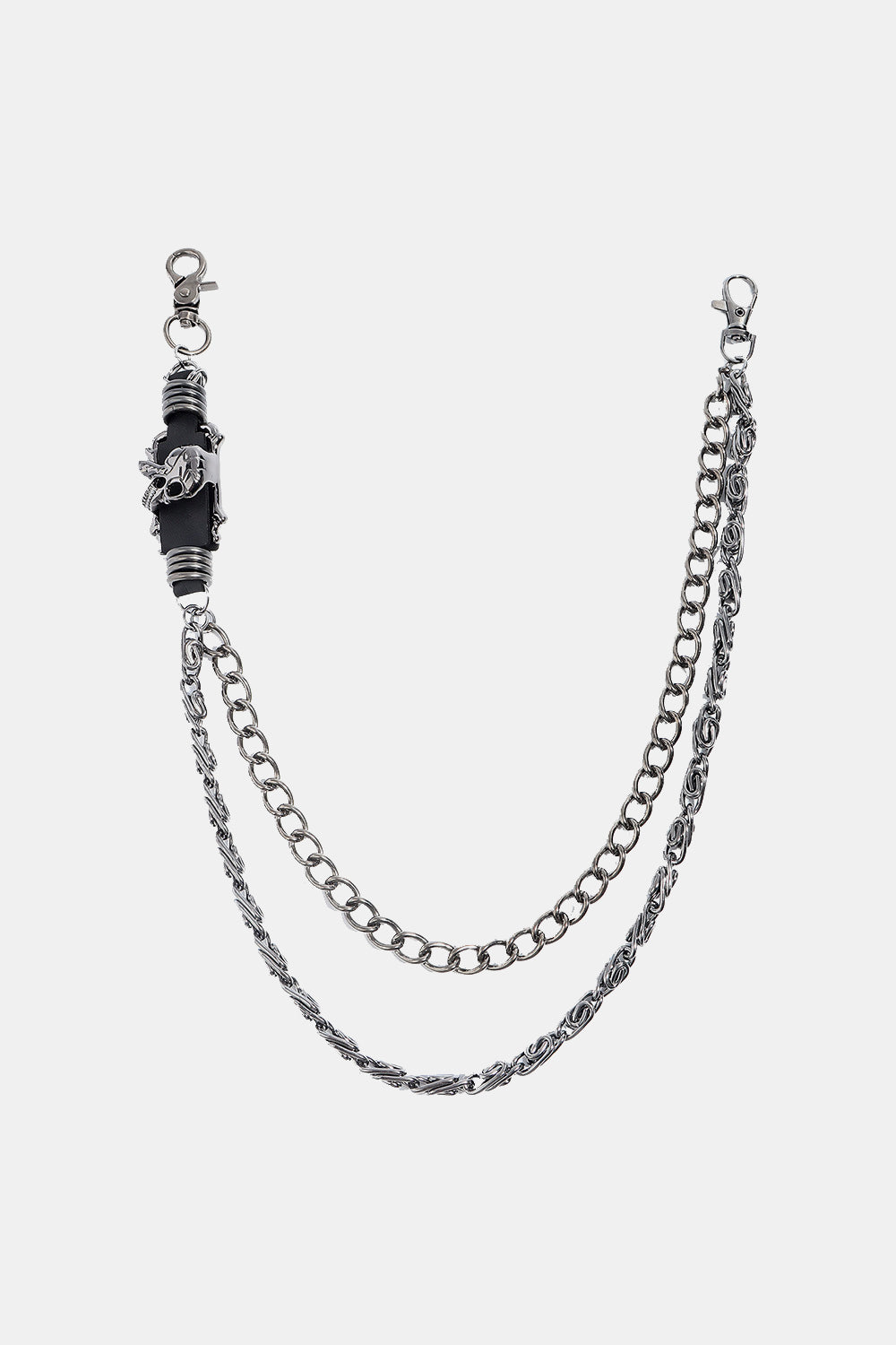 Double Layer Alloy Chain Belt 