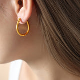 Titanium Steel Huggie Earrings 