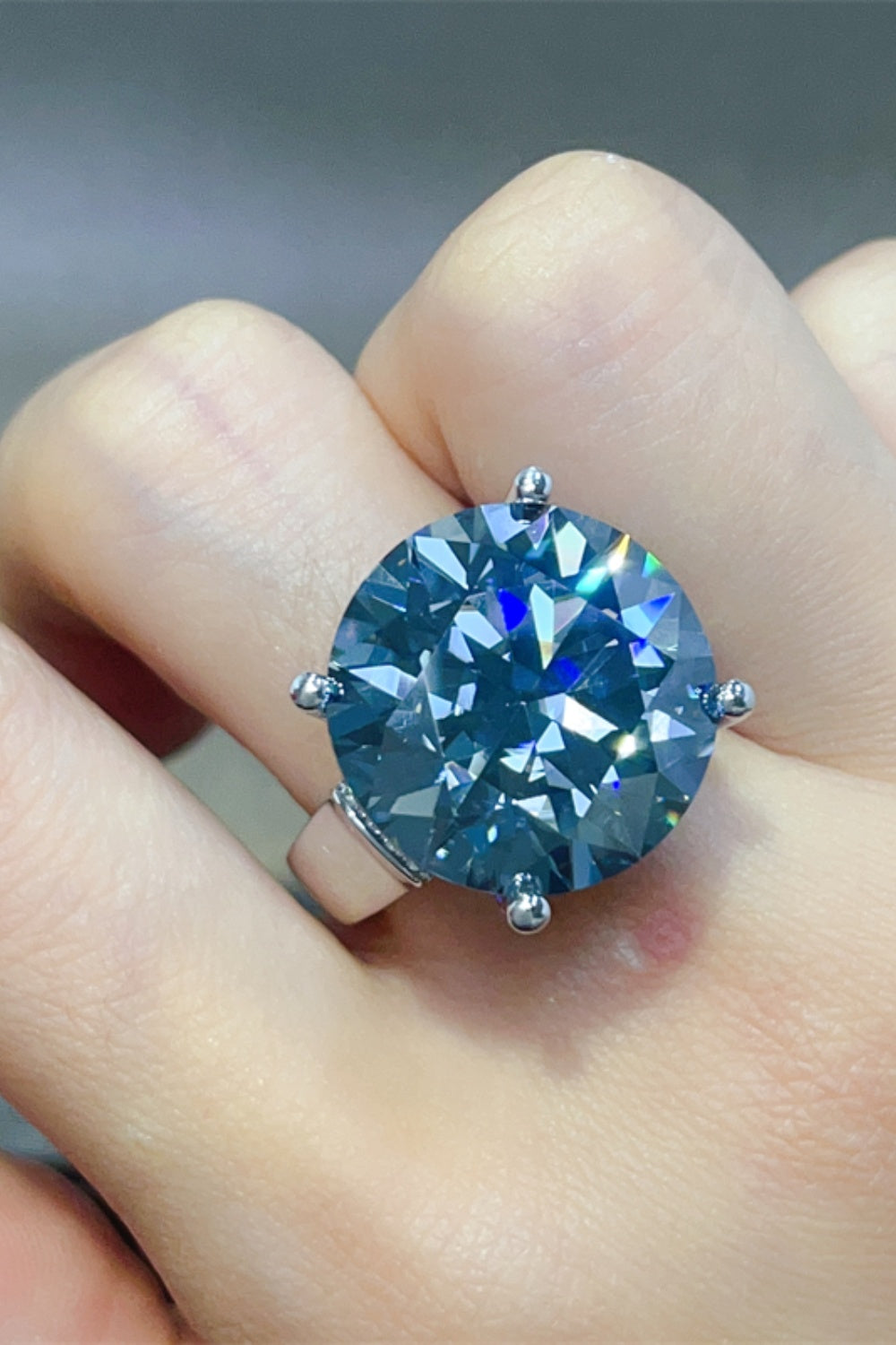 20 Carat Moissanite 925 Sterling Silver Ring Accessories