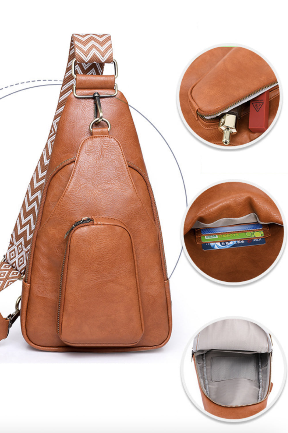 Adored Take A Trip PU Leather Sling Bag 