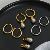 Titanium Steel Huggie Earrings 