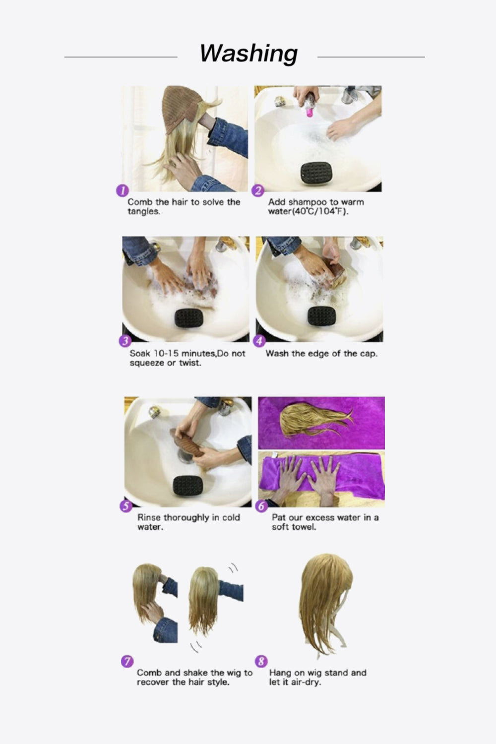 Full Machine Made Long Wave Wigs 26'' 