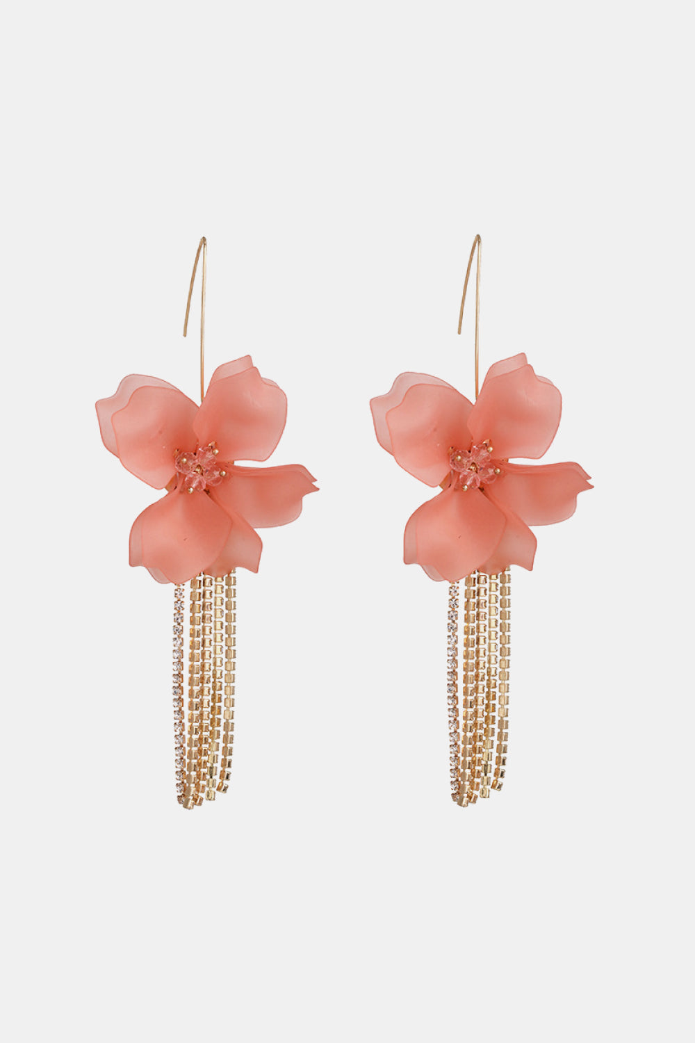 Flower Shape Acrylic Dangle Earrings 