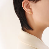 Titanium Steel Rose Stud Earrings 