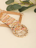 Multicolored Wide Belt 