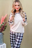 And The Why Drawstring Hooded Top and Plaid Pants Lounge Set 