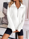 Ivy Lane Half Zip Raglan Sleeve Sweatshirt 