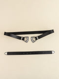 Double Buckle PU Leather Belt 