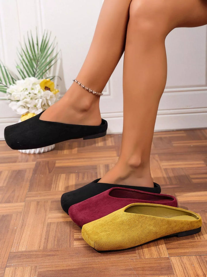 Square Toe Slip-Ons 