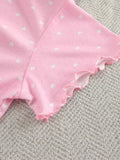 Polka Dot Round Neck Top and Pants Lounge Set Lingerie & Nightwear