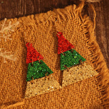 PU Leather Sequin Earrings 