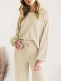Long Sleeve Lounge Top and Drawstring Pants Set Lingerie & Nightwear