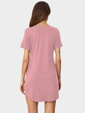 V-Neck Short Sleeve Lounge Dress 