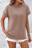 Mandy Striped Round Neck Short Sleeve T-Shirt 